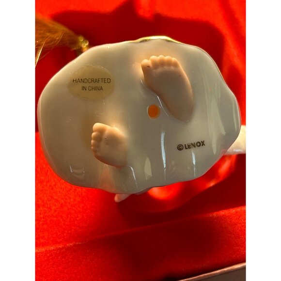 Lenox Angel Ornament With Harp Gold Accents Porcelain Christmas Decoration New - Picture 9 of 12